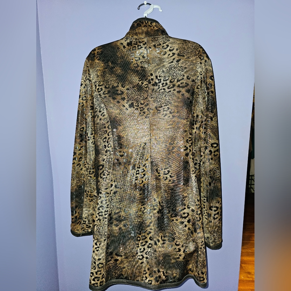 Custom Reversible Leopard Print Leather Jacket - image 3